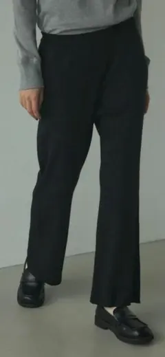 BLACK BY MOUSSY ラメ入りリブニットパンツ