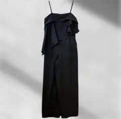 美品】洗える♡シニヨン フード付き ジップアップ オールインワン 