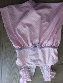 女の子向けワンピース水着 ピンク チェック柄