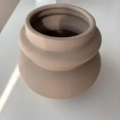 植木鉢　鉢カバー　ベージュ　陶器