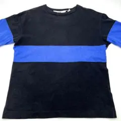 GOODENOUGH グッドイナフ ラインTシャツ 黒×青のサムネイル