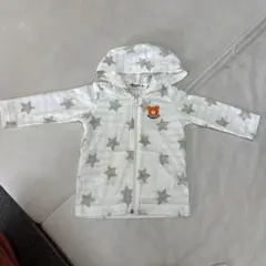 美品　ミキハウス HOTBISCUITS 星柄フード　パーカー　80 薄手羽織