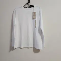 MUJI クルーネック長袖Tシャツ Lサイズ ホワイト新品