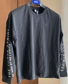 adidas ブラック ロングスリーブ Tシャツ M