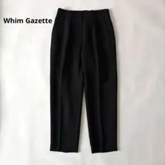 Whim Gazette タック センタープレスパンツ 38 ブラック