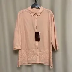 DECOY 刺繍入り 七分袖シャツ ブラウス