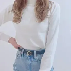 GRL カシミヤタッチハイネックニットトップス M［CU233］