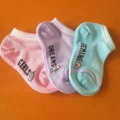 カジュアルソックス 15～20cm スニーカー丈 女の子 ガールズ 3足