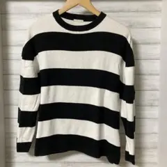 【GU】美品ニット セーターボーダー S