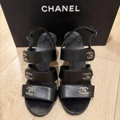 CHANEL ココマーク レザー サンダルのサムネイル