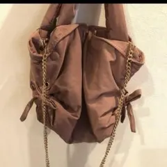 ZARA ショルダーバッグ チェーン リボン