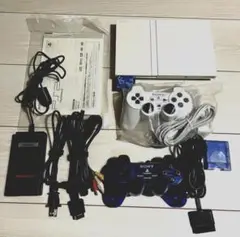 PS2 SCPH-77000 本体＋未使用白コントローラー」