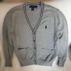 【美品】　ラルフローレン　グレーカーディガン　　8サイズ
