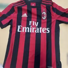 ACミラン 赤黒シャツ adidas Jr.Lサイズ