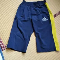 adidas ハーフパンツ ネイビー/イエロー 130
