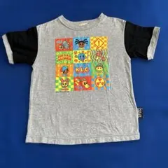 KLC カットソー 110 半袖　Tシャツ 杢グレー✖️ブラックのサムネイル