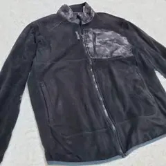 Reebokリーボック　フリースジャケット 黒 カモフラージュポケット　XL