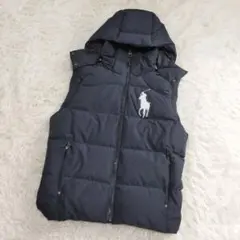 19196✨️ポロラルフローレン S ビッグポニー ダウンベスト ドローコード