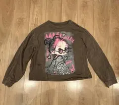 長袖 Tシャツ ブラウン