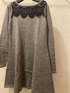 ワンピース Fサイズ グレー マーキュリーデュオ ニットワンピース 膝丈ワンピ