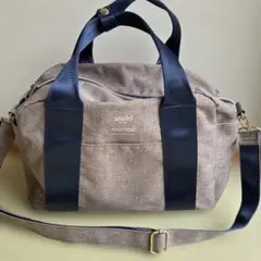 anello ハンドバッグ　ショルダーバッグ　2way ベージュネイビー