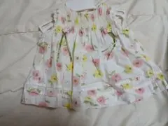 花柄トップスとショーツセット（帽子付き）