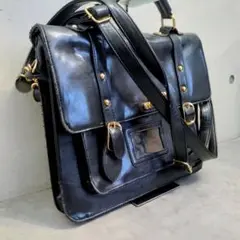 Fi.n.t フィント ハンドバッグ サッチェル 3way レザー 黒 A4