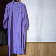 studio CLIP ロングシャツワンピース パープル
