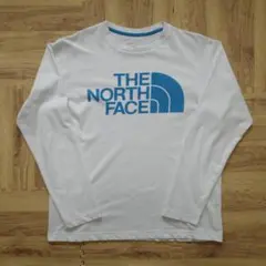 ノースフェイス　長袖　Tシャツ　ロンt　ホワイト　フロントロゴプリント　M