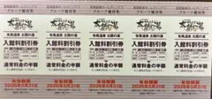 【匿名配送】太閤の湯　入館料割引券（通常料金の半額）26/05/31期限