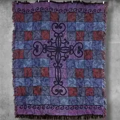 BOGU クラシック ラグ マット 古着 十字架 クロス ダガー タペストリー