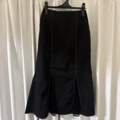 ナイスクラップ レース切替 マーメイドスカート ブラック 美シルエット