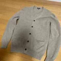 UNIQLO ラムVネック カーディガン S ベージュ ユニクロ