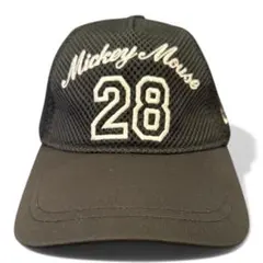 ミッキーマウス メッシュキャップ　ブラック　黒　ディズニー