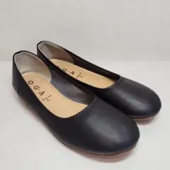 O.G.A. フラットシューズ Lサイズ ブラック バレエシューズ 24cm