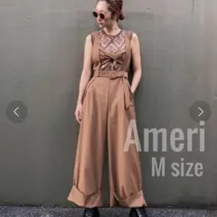 【Ameri】サロペット オールインワン Mサイズ ブラウンのサムネイル