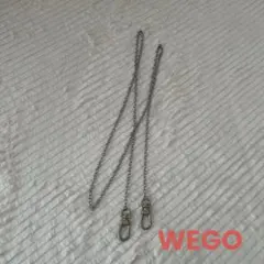 美品 WEGOスマホ ショルダーストラップ シルバー