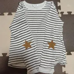 GLOBAL WORK ストライプ 長袖カットソー XXL