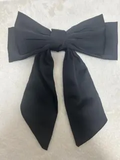 黒リボン バレッタ