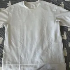 無地 クルーネック 半袖 Tシャツ ホワイト