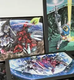 機動戦士ガンダム アートボード イラストコレクションポスター　3枚セット　非売品