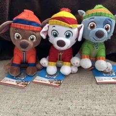 パウ・パトロール ぬいぐるみ ズーマ　マーシャル　ロッキー　3体セット