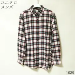 ユニクロ チェック柄 長袖シャツ L