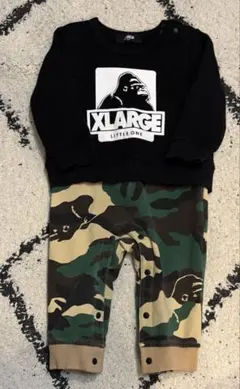 XLARGE ブラックロンパース 70サイズ - メルカリ