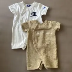 チャンピオン　ロンパース　半袖　新生児　2点セット　50　60