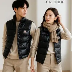 超美品！モンクレール GUI ダウンベスト ブラック スナップボタン