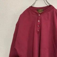 90s EDDIE BAUER 黒タグ ヘンリーネック　ロンT カットソー