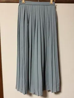【UNIQLO】【美品】シフォンプリーツスカート ブルー