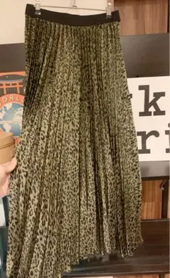 レオパードプリーツスカート【ZARA】