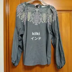 kilki キルキー ブラウス 花柄 ボタニカルリボン インド製 綿100%のサムネイル